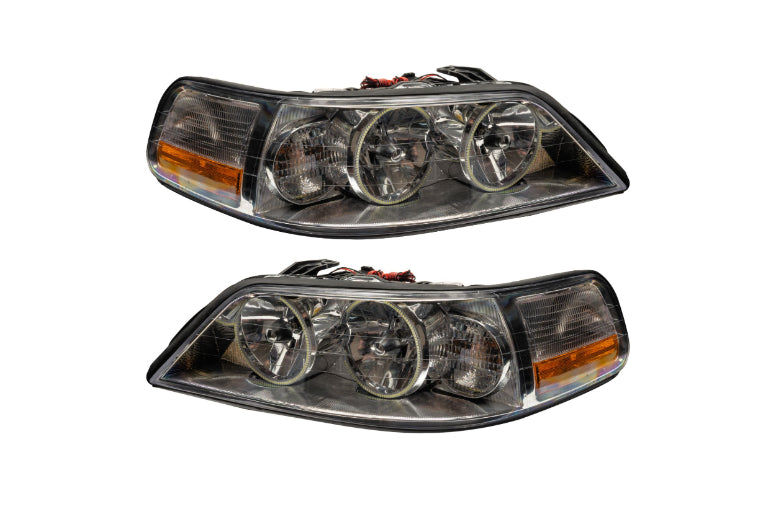 Oracle LED Halo Headlights: 05-11 Lincoln Town Car w/o OEM HID (UV/Purple SMD Single Color) - Headlights (Image 2 of 5)