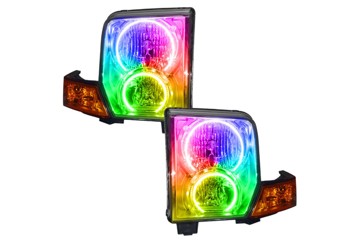Oracle LED Halo Headlights: 06-10 Jeep Commander (ColorShift RGB / 2.0 Controller) - Headlights