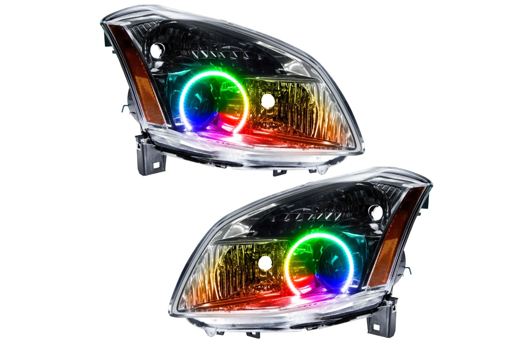 Oracle LED Halo Headlights: 07-08 Nissan Maxima (ColorShift RGB / Simple Controller) - Headlights