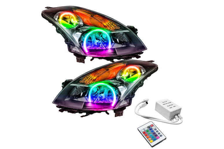 Oracle LED Halo Headlights: 07-09 Nissan Altima Sedan (ColorShift RGB / Simple Controller) - Headlights