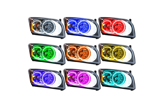 Oracle LED Halo Headlights: 07-12 Dodge Caliber w/o Leveling (ColorShift RGB / No Controller) - Headlights