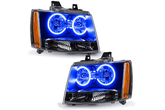 Oracle LED Halo Headlights: 07-13 Chevrolet Avalanche (Blue SMD Single Color) - Headlights