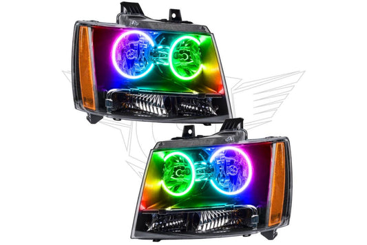 Oracle LED Halo Headlights: 07-13 Chevrolet Avalanche (ColorShift RGB / BC1 Controller) - Headlights