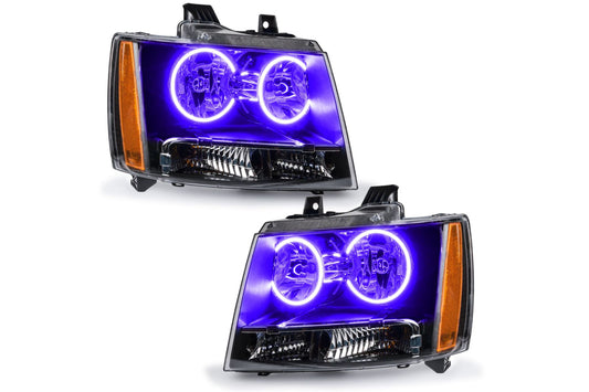 Oracle LED Halo Headlights: 07-14 Chevrolet Tahoe (UV/Purple SMD Single Color) - Headlights