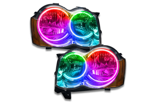 Oracle LED Halo Headlights: 08-10 Jeep Grand Cherokee w/o OEM HID (ColorShift RGB / No Controller) - Headlights (Image 1 of 5)