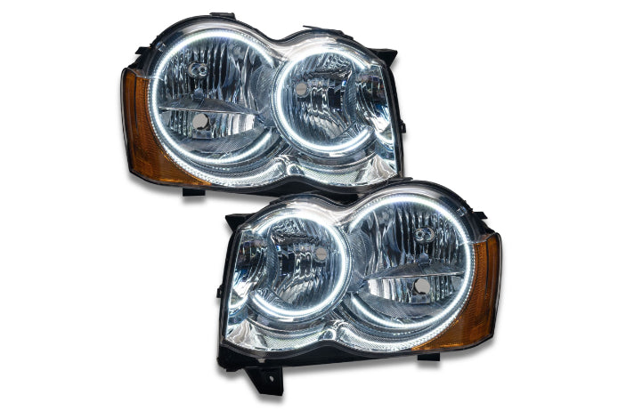 Oracle LED Halo Headlights: 08-10 Jeep Grand Cherokee w/o OEM HID (White SMD Single Color) - Headlights (Image 1 of 5)