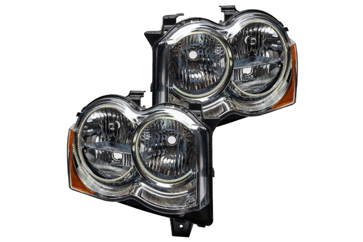 Oracle LED Halo Headlights: 08-10 Jeep Grand Cherokee w/o OEM HID (White SMD Single Color) - Headlights (Image 3 of 5)
