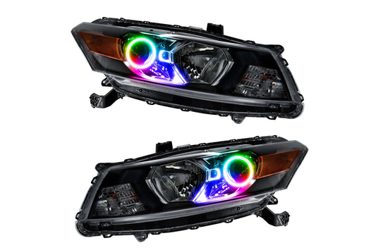 Oracle LED Halo Headlights: 08-12 Honda Accord Coupe (ColorShift RGB / 2.0 Controller) - Headlights