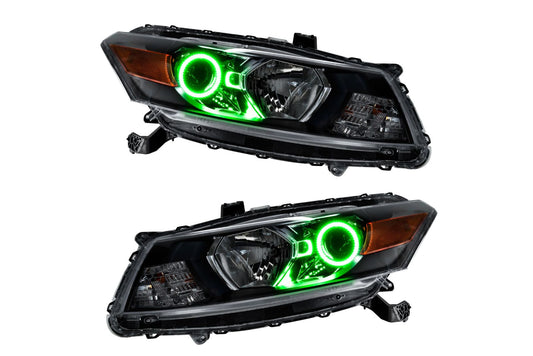 Oracle LED Halo Headlights: 08-12 Honda Accord Coupe (Green SMD Single Color) - Headlights