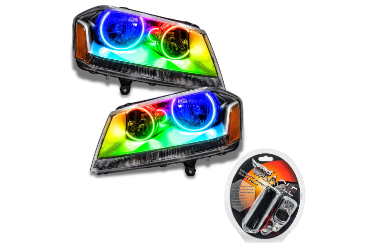 Oracle LED Halo Headlights: 08-14 Dodge Avenger (Chrome / ColorShift RGB / RF Controller) - Headlights (Image 1 of 5)
