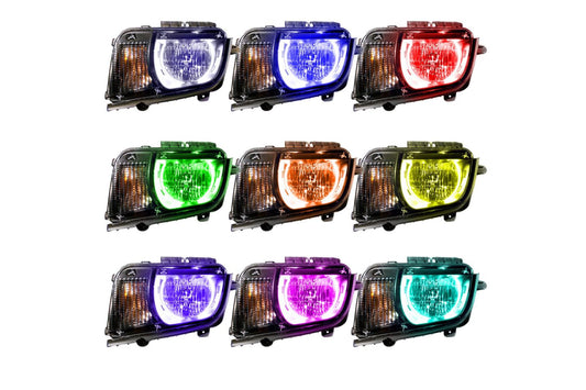 Oracle LED Halo Headlights: 10-13 Chevrolet Camaro Non-RS (ColorShift RGB / 2.0 Controller) - Headlights