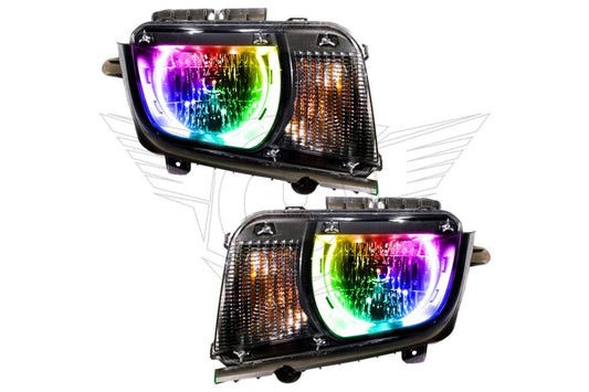 Oracle LED Halo Headlights: 10-13 Chevrolet Camaro Non-RS (ColorShift RGB / BC1 Controller) - Headlights