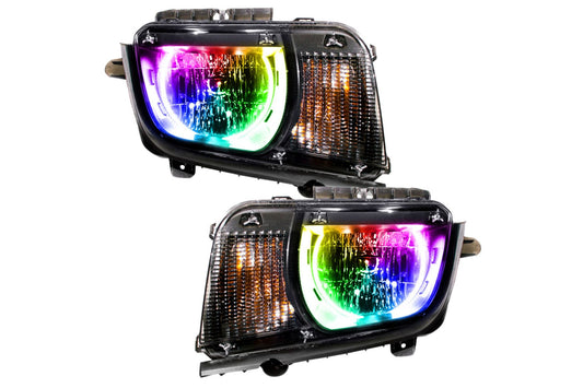 Oracle LED Halo Headlights: 10-13 Chevrolet Camaro Non-RS (Dynamic ColorShift RGB) - Headlights