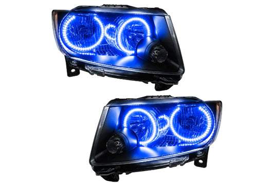 Oracle LED Halo Headlights: 11-13 Jeep Grand Cherokee w/o OEM HID (Blue SMD Single Color) - Headlights (Image 1 of 5)