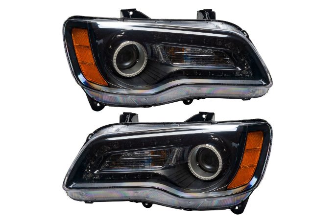 Oracle LED Halo Headlights: 11-14 Chrysler 300C w/o OEM HID (Black / Blue SMD Single Color) - Headlights (Image 2 of 5)