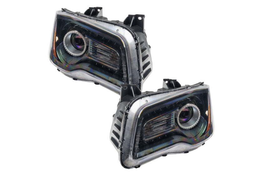 Oracle LED Halo Headlights: 11-14 Chrysler 300C w/o OEM HID (Black / Blue SMD Single Color) - Headlights (Image 3 of 5)