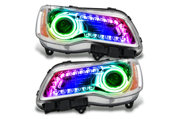 Oracle LED Halo Headlights: 11-14 Chrysler 300C w/o OEM HID (Chrome / ColorShift RGB + RGB DRL / 2.0 Controller) - Headlights (Image 1 of 2)
