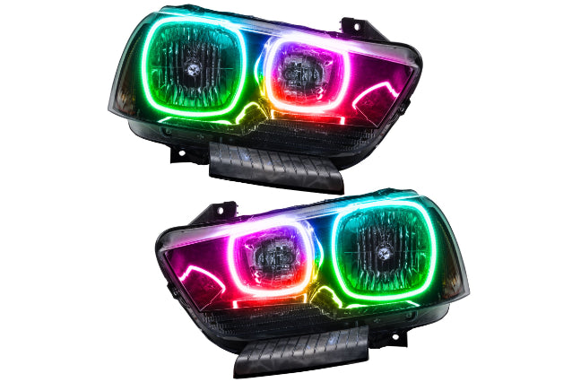 Oracle LED Halo Headlights: 11-14 Dodge Charger w/o OEM HID (ColorShift RGB / 2.0 Controller) - Headlights (Image 1 of 2)