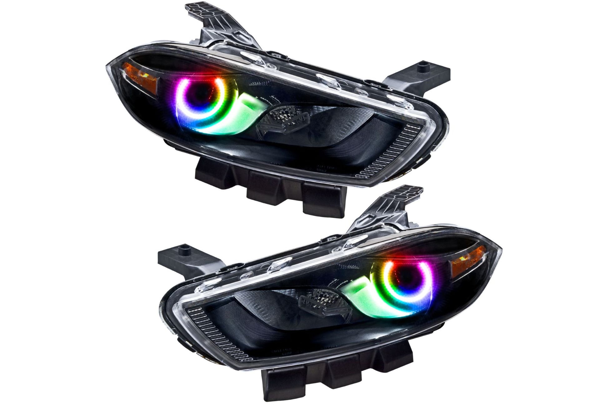 Oracle LED Halo Headlights: 13-14 Dodge Dart w/ OEM HID (ColorShift RGB / No Controller) - Headlights