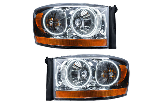 Oracle LED Halo Headlights: 2006 Dodge Ram (Chrome / White SMD Single Color) - Headlights