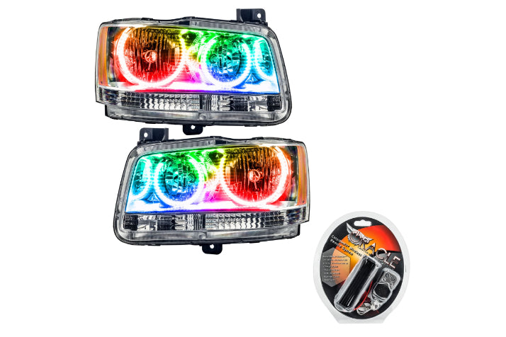 Oracle LED Halo Headlights: 2008 Dodge Magnum (ColorShift RGB / RF Controller) - Headlights