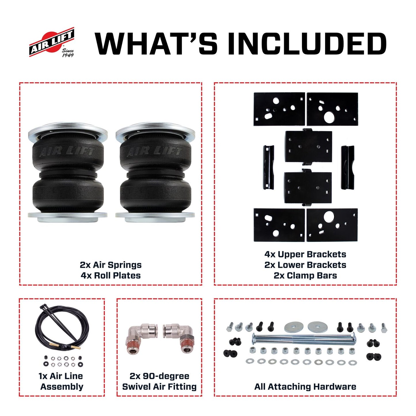 Air Lift Company 77289 2500 2Wd/4Wd Proseries Air Spring Kit | Ram 2500/3500 4WD