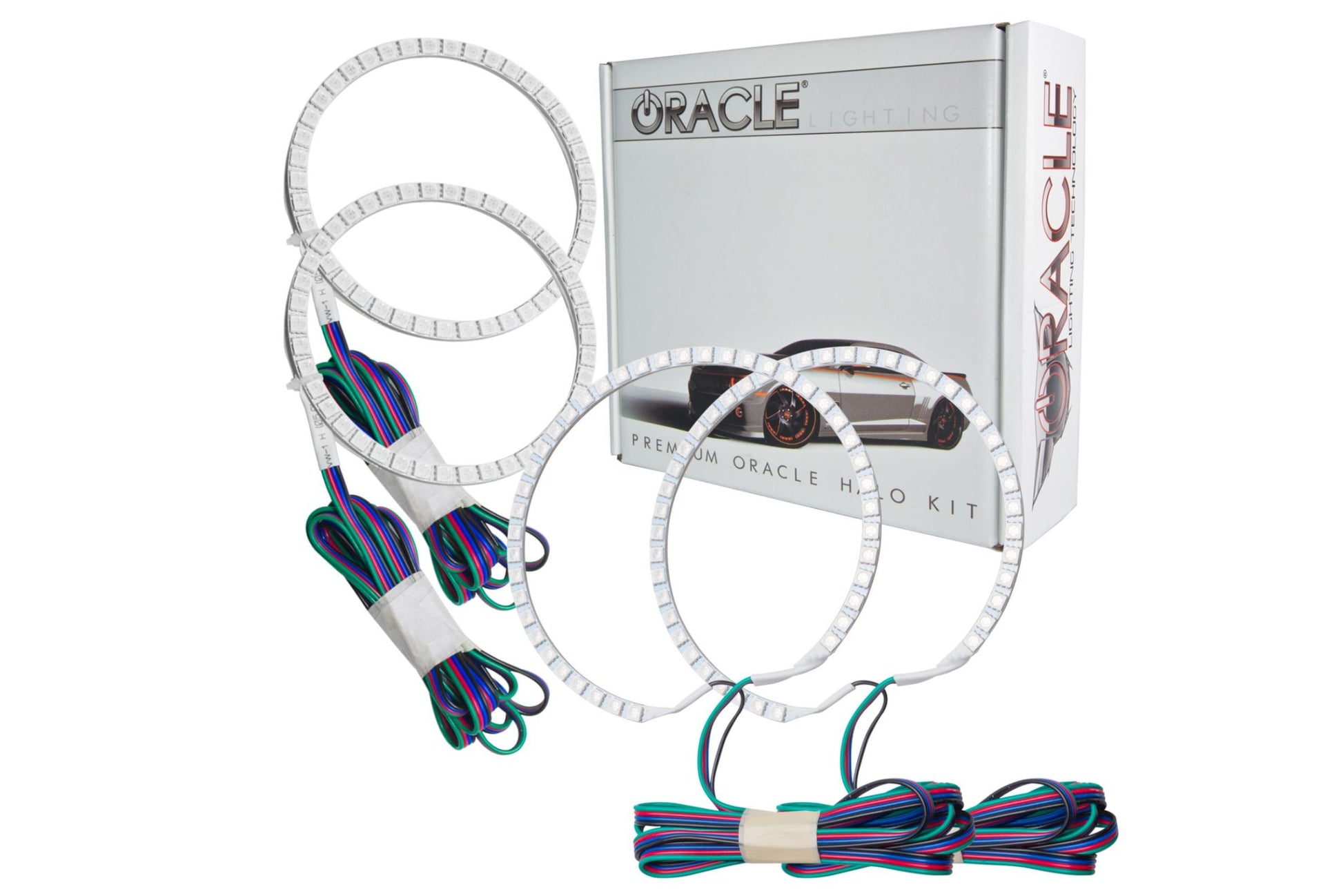 Oracle LED Halo Kit: 08-16 Mitsubishi Lancer/Evo w/o OEM HID (ColorShift RGB / RF Controller) - LED Halos/Strips