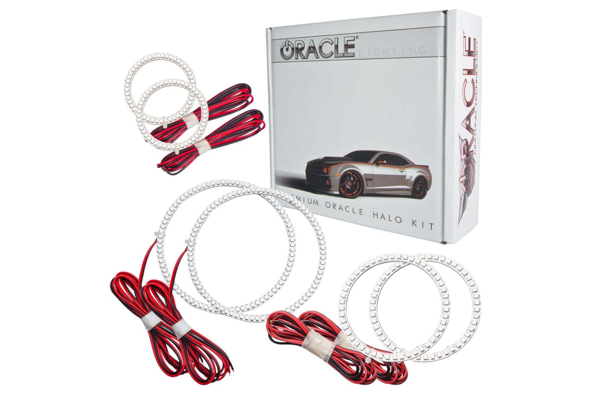 Oracle LED Halo Kit: 93-98 Toyota Supra (Red Single Color) - LED Halos/Strips