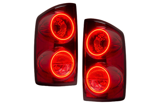 Oracle LED Halo Tail Lights: 07-08 Dodge Ram (White SMD Single Color) - Tail Lights