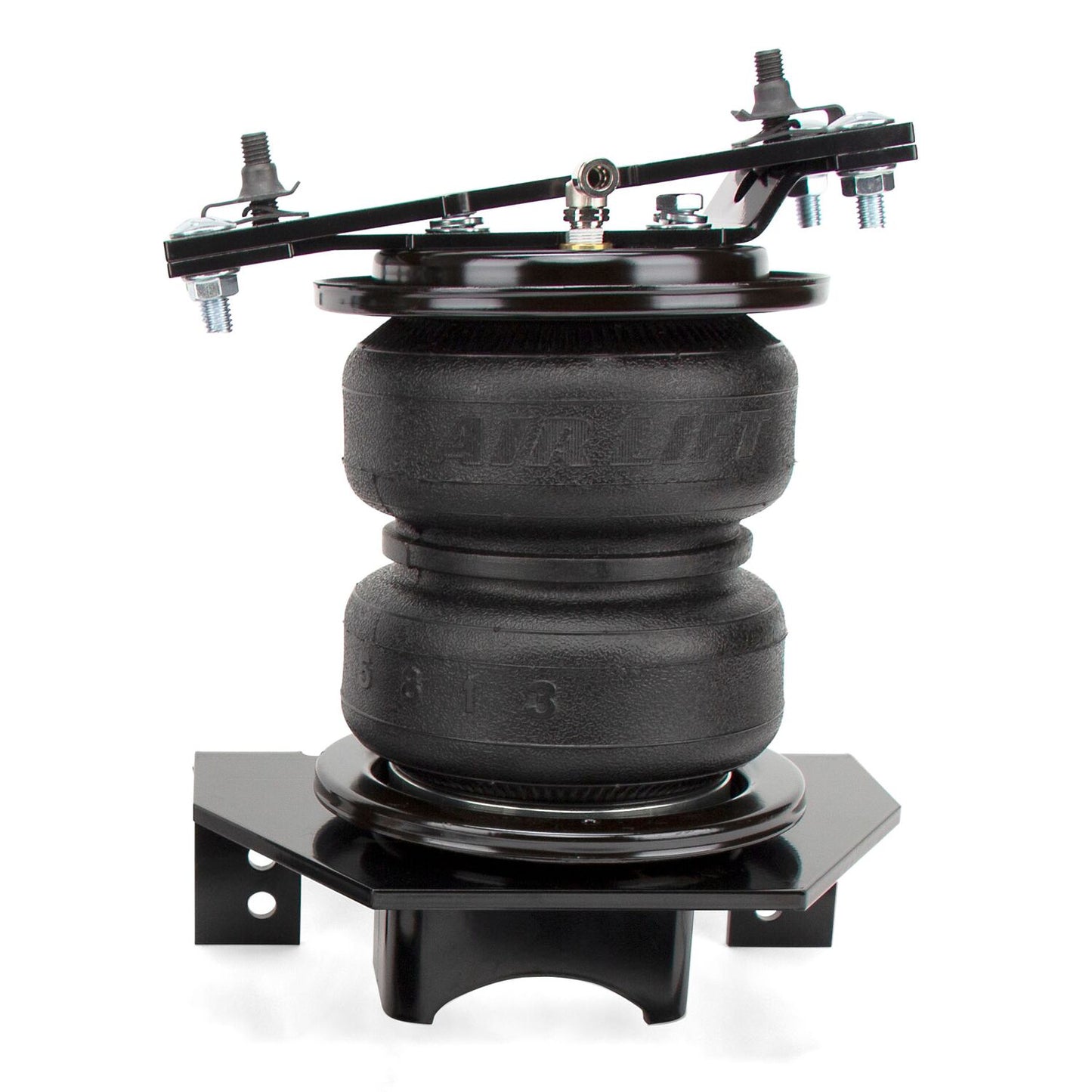 Air Lift Company 88380 23C F350(Drw)Loadlifter 5000 Ultimate Air Spring Kitplastic End Cap/Blk Powder Coated Roll Plates | Ford F-350 Super Duty