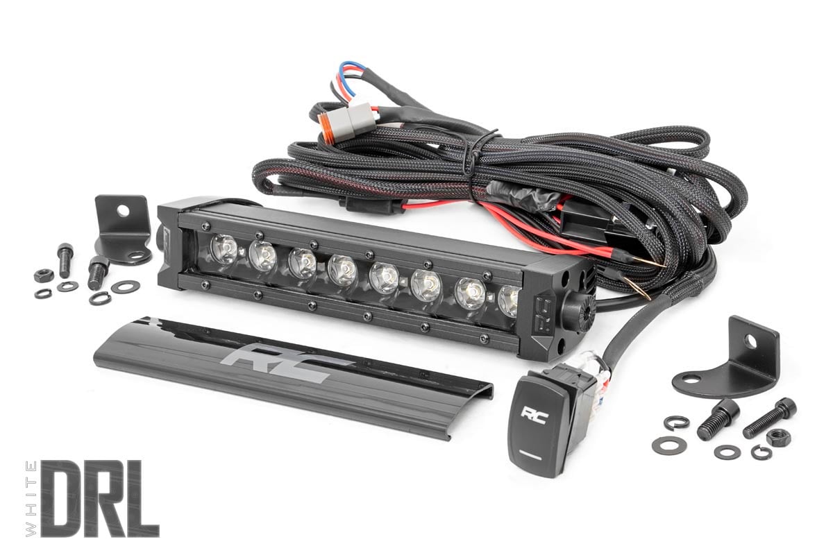 8 Inch Black Series LED Light Bar | Single Row | Cool White DRL - Lighting & Acc (Image 1 of 6)