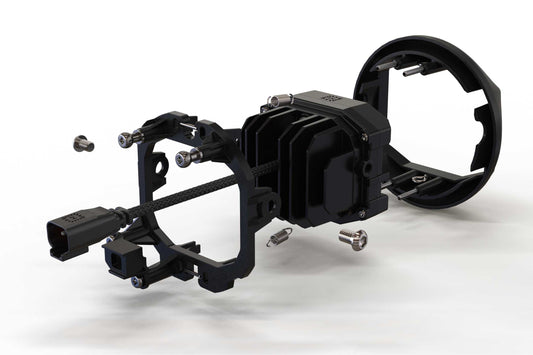 4Banger Fog Lights: 15-18 Sierra HD (HXB Yellow SAE Wide Beam) - Off Road - Veh. Spec (Image 1 of 3)
