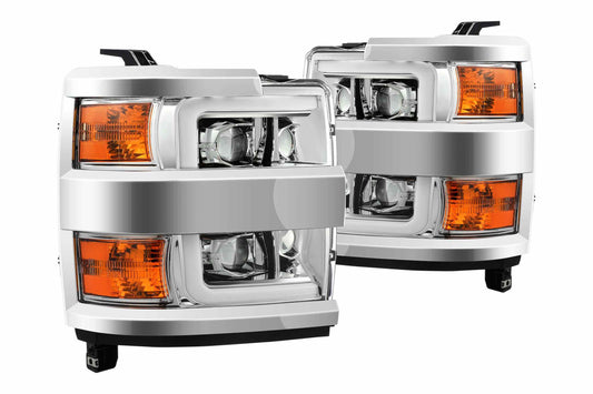 ARex (PRO-Series) Halogen Headlights: Chevy Silverado HD (15-19) - Chrome (Set) - Headlights (Image 1 of 6)
