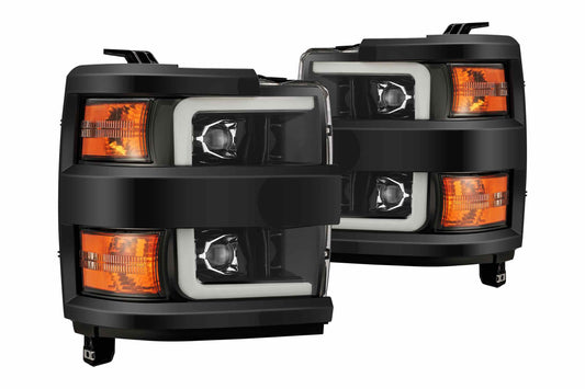 ARex (PRO-Series) Halogen Headlights: Chevy Silverado HD (15-19) - Jet Black (Set) - Headlights (Image 1 of 6)