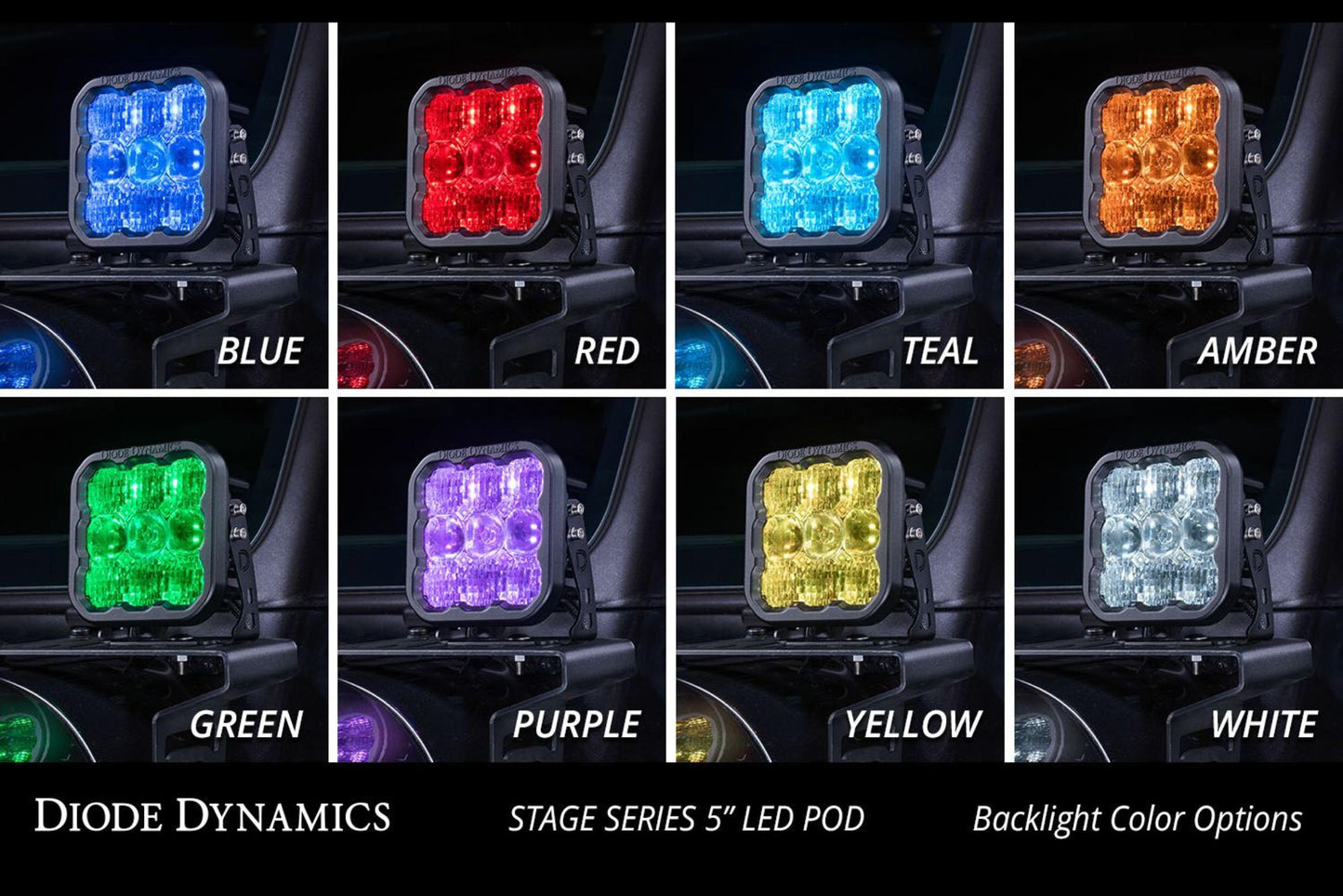 SS5 LED Pod Pro Yellow Driving Pair Diode Dynamics - Off Road - Universal (Image 3 of 6)