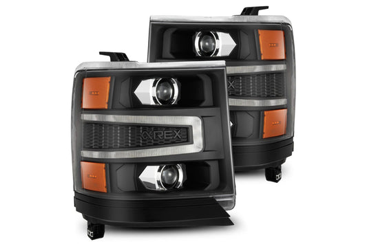 Arex Luxx LED Headlights: Chevrolet Silverado 1500 (16-18) - Black (Set) - Headlights (Image 1 of 6)