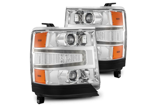 Arex Luxx LED Headlights: Chevrolet Silverado 1500 (16-18) - Chrome (Set) - Headlights (Image 1 of 6)