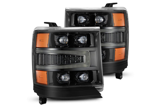 Arex Nova LED Headlights: Chevrolet Silverado 1500 (16-18) - Alpha-Black (Set) - Headlights (Image 1 of 6)