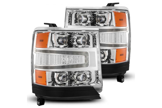 Arex Nova LED Headlights: Chevrolet Silverado 1500 (16-18) - Chrome (Set) - Headlights (Image 1 of 6)