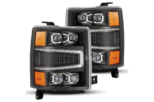 Arex Nova LED Headlights: Chevrolet Silverado 1500 (14-15) - Black (Set) - Headlights (Image 1 of 6)