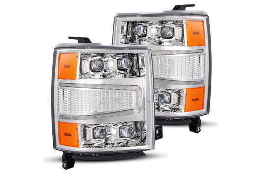 Arex Nova LED Headlights: Chevrolet Silverado 1500 (14-15) - Chrome (Set) - Headlights (Image 1 of 6)