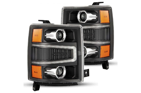 Arex Luxx LED Headlights: Chevrolet Silverado 1500 (14-15) - Black (Set) - Headlights (Image 1 of 5)