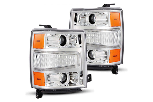 Arex Luxx LED Headlights: Chevrolet Silverado 1500 (14-15) - Chrome (Set) - Headlights (Image 1 of 5)