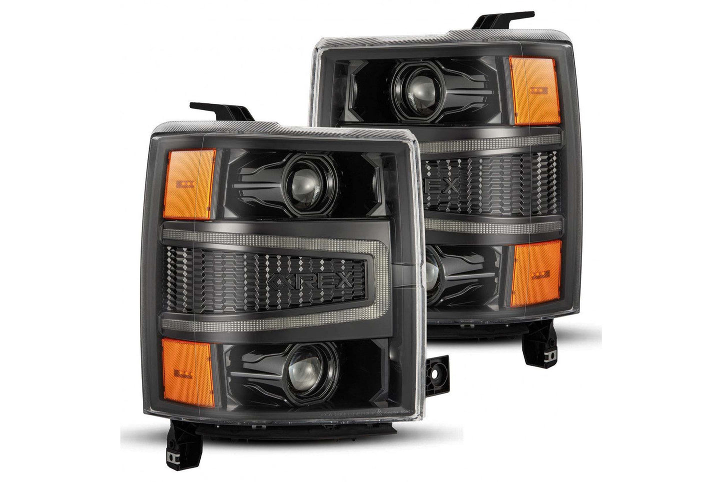 Arex (PRO-Series) Halogen Headlights: Chevrolet Silverado 1500 (14-15) - Alpha-Black (Set) - Headlights (Image 1 of 5)