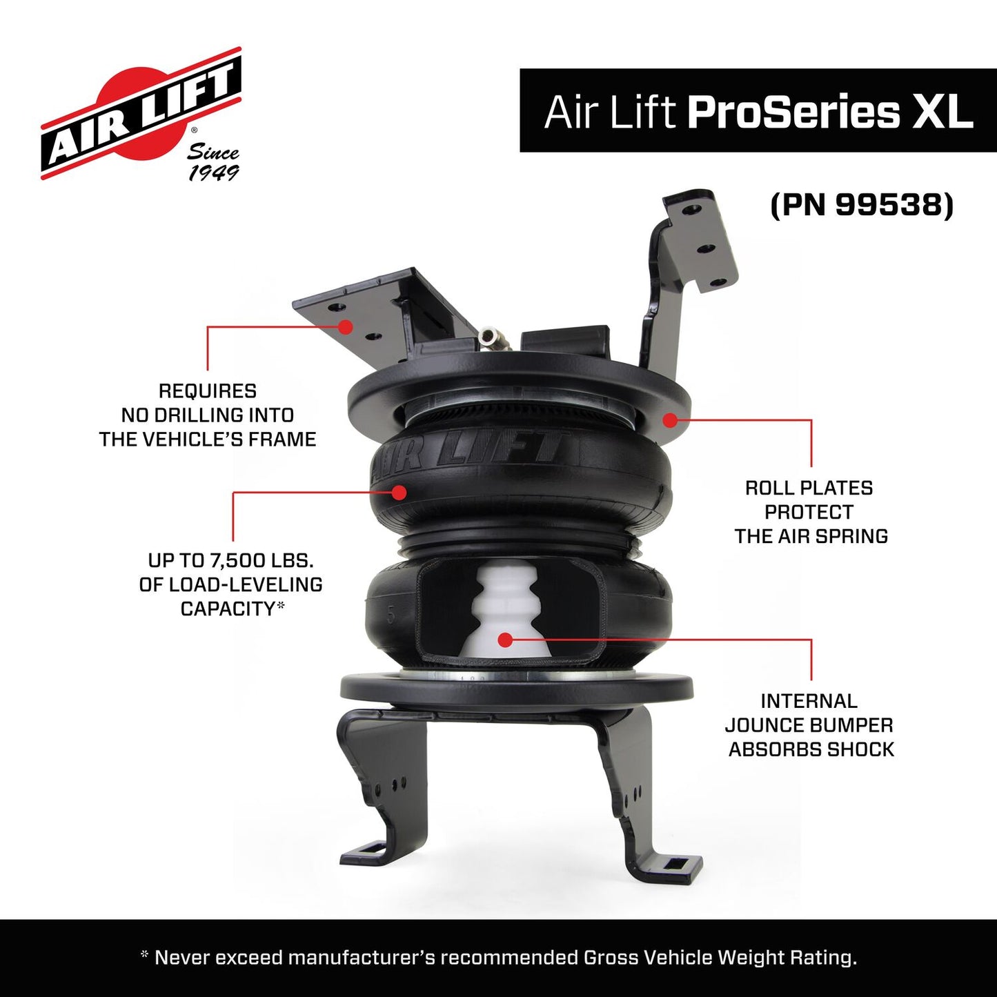 Air Lift Company 99538 Loadlifter 7500 Xl Ultimate Proseries Air Spring Kit