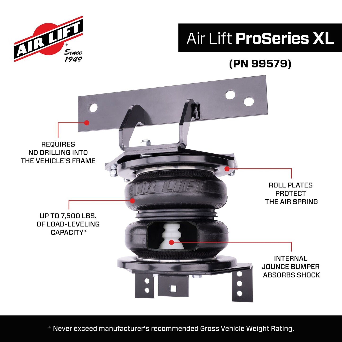 Air Lift Company 99579 Loadlifter 7500 Xl Ultimate Proseries Air Spring Kit