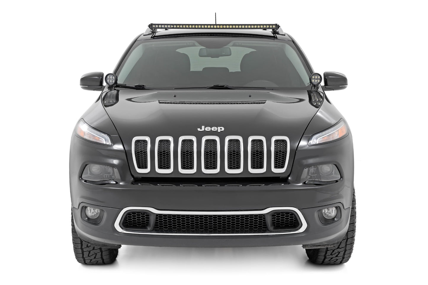 LED Light Kit | Roof Mount | 40" Black Single Row | Jeep Cherokee KL (14-23) - Lighting & Acc (Image 2 of 6)