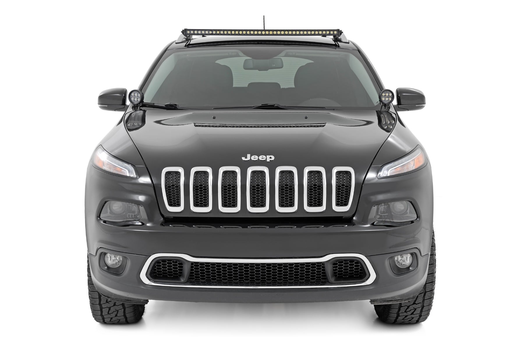 LED Light Kit | Roof Mount | 40" Black Single Row | Jeep Cherokee KL (14-23) - Lighting & Acc (Image 2 of 6)