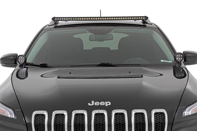 RC LED Light Kit | Ditch Mount | 2" Black Pair | Spot | Jeep Cherokee KL (14-21) (manufacturer page)