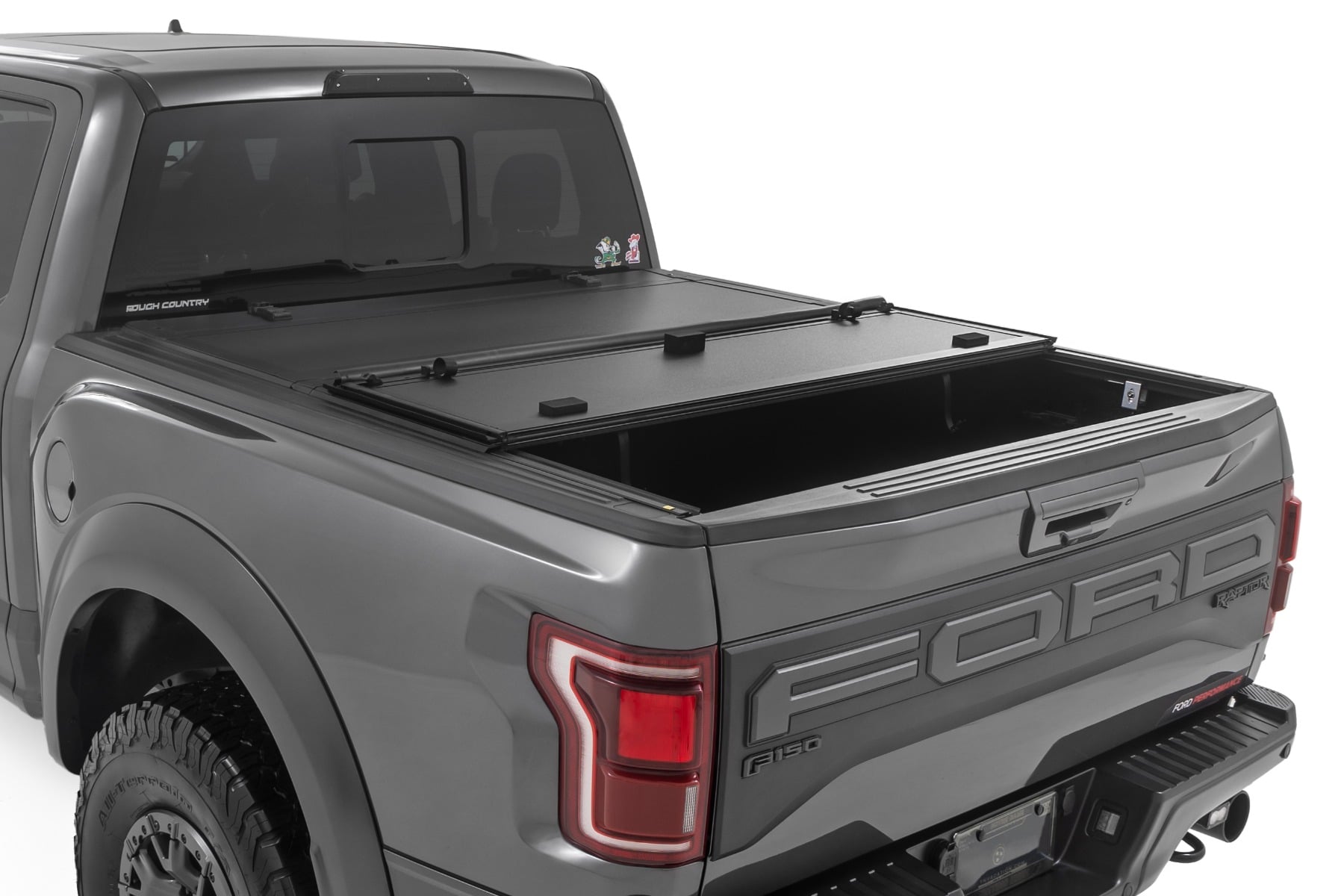 49221550 Rough Countrry Hard Tri-Fold Flip Up Bed Cover Ford F-150 (21-26)/F-150 Lightning (22-26)